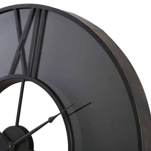 Horloge murale en verre et métal noir avec bouchon de liège D91