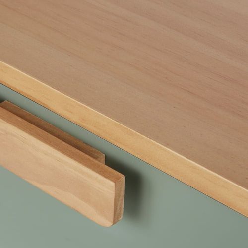 Table De Chevet 1 Tiroir 1 Niche En Bois De Pin Massif Bicolore