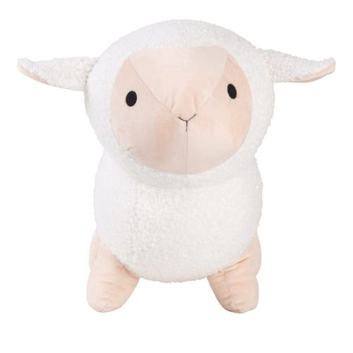 Peluche mouton bouclettes blanches et beiges