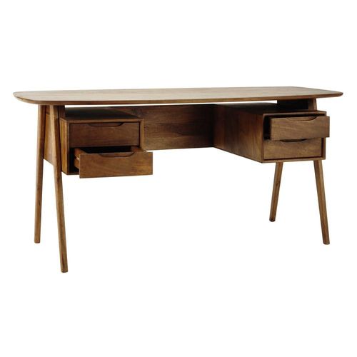 Bureau Vintage En Bois De Manguier