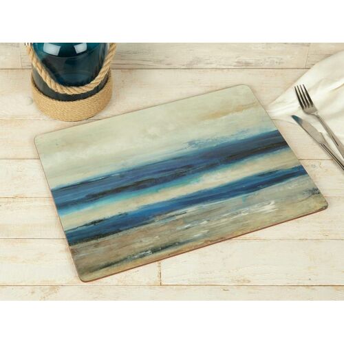Lot De 4 Sets De Table Abstraits Bleus