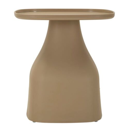 Petite table en plastique gris tourterelle 48x48x50 cm
