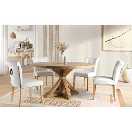 Table Ronde En Bois De Manguier Pour 10 Personnes