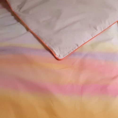 Housse De Couette Jaune En Percale De Coton 280x260