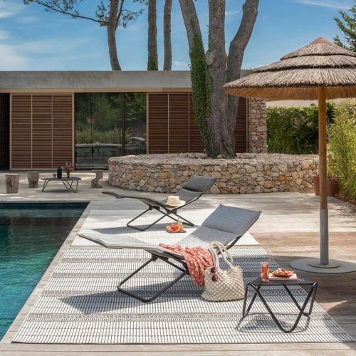 Table Basse En Acier Gris L102xl96xh33