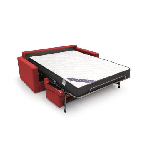 Canapé Lit Convertible En Tissu Imperméable 186 Cm Rouge