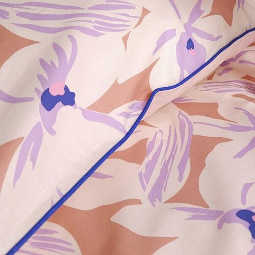 Housse De Couette Violette En Percale De Coton 240x260