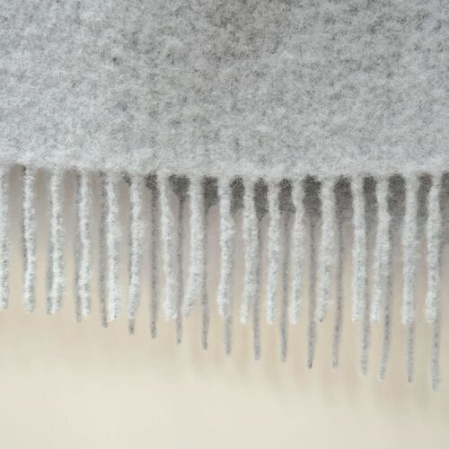 Plaid Laine Gris Clair 130x180 Cm