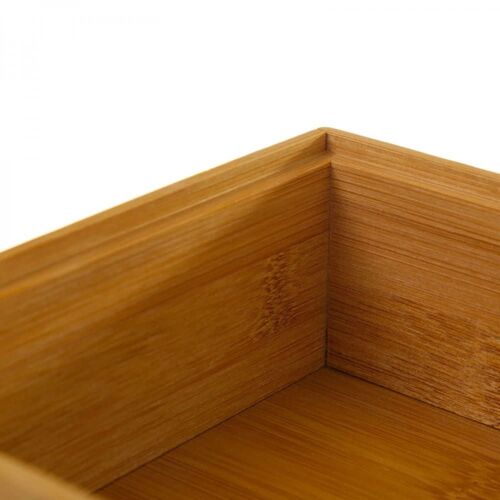 Rangement organisateur salle de bain bambou 23x15x6,5cm