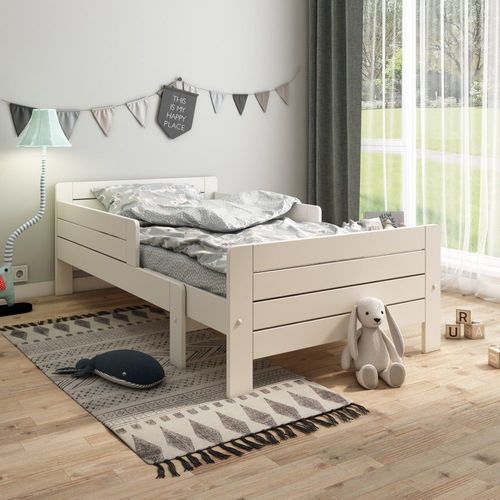 Lit Évolutif En Pin Blanc 90x140-200
