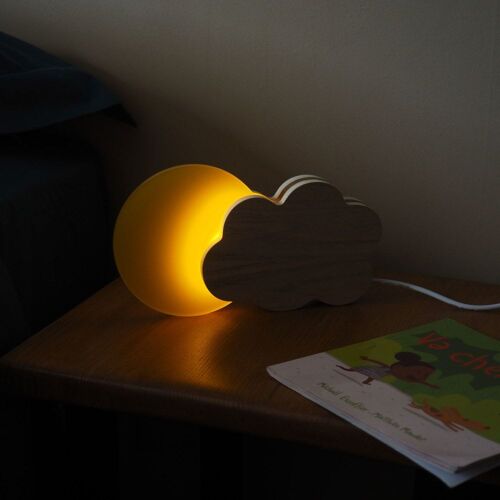 Veilleuse Soleil En Bois Et Plexiglas