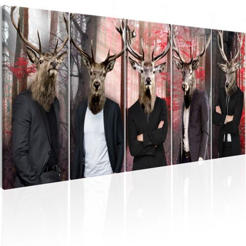 Tableau Imprimé "People in Masks" 90 x 225 cm