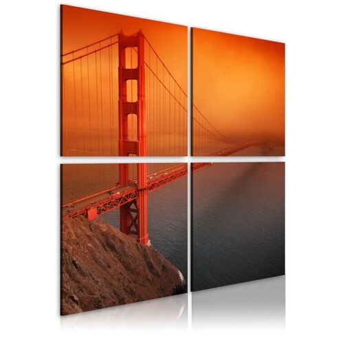 Tableau Imprimé "Pont du Golden Gate : San Francisco" 80 x 80 cm