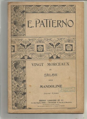 Vingt Morceaux De Salon Pour Mandoline