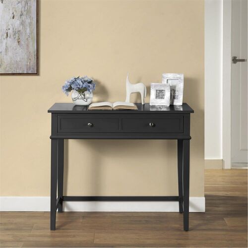 Bureau avec 1 tiroir en mélaminé noir