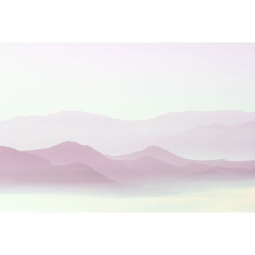 Papier peint panoramique misty mountains rose 340x250cm