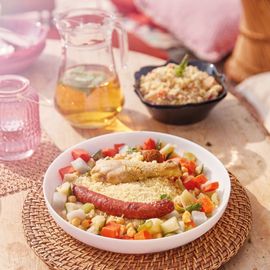 Grande Assiette Blanche Couscous D25cm