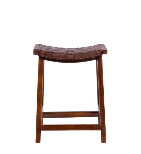 Tabouret haut en bois marron
