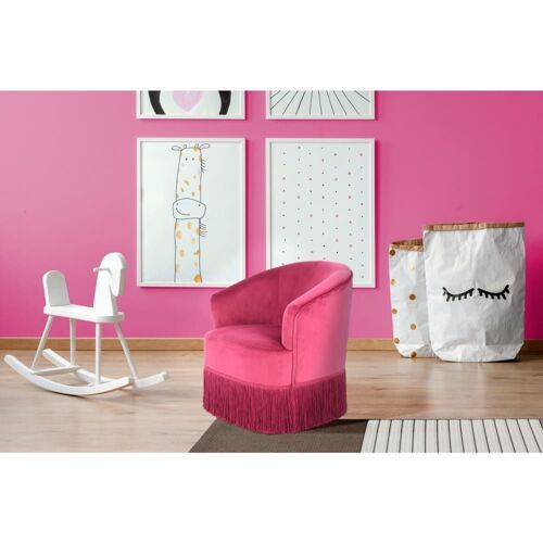 Chaise enfant Velours Rouge H. assise 29 cm