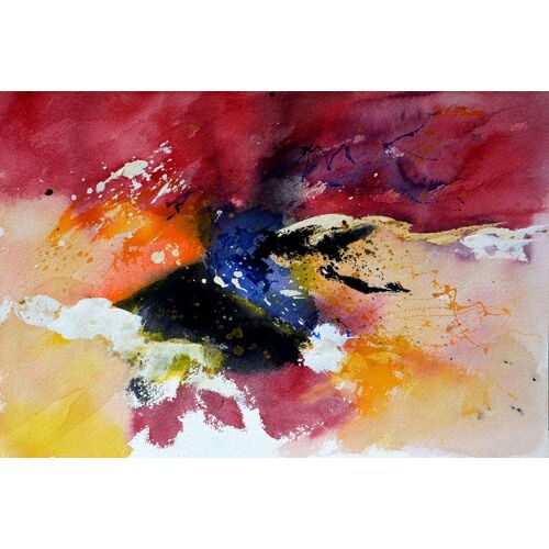 Tableau peint abstraite aquarelle Tableau plexiglas 120x80 cm
