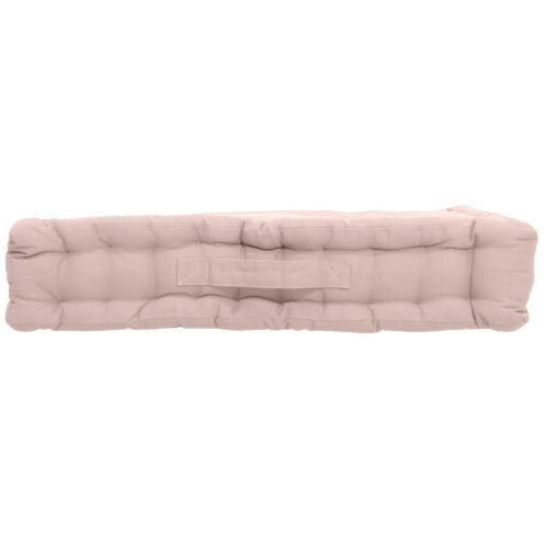 Coussin de sol uni en coton Rose 50x50cm