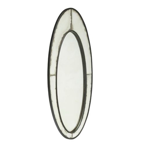 Miroir oval avec finition mercurisée - H130 cm