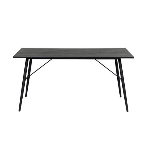Table À Manger Avec Pieds Métal Noir - 160x90 Cm