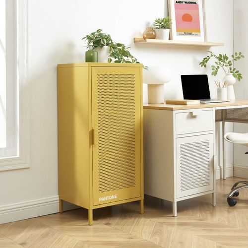 Caisson De Bureau Métal Jaune Moutarde H105cm