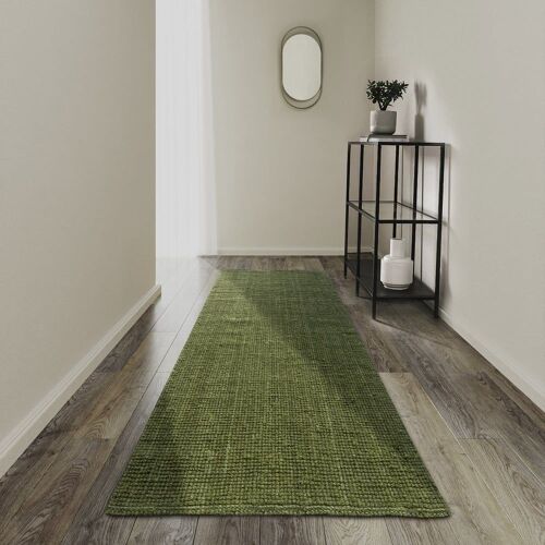 Tapis En Jute Vert Jungle 80x200cm