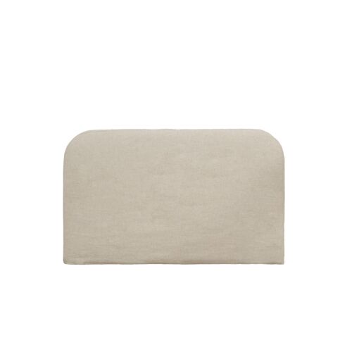 Tête de lit déhoussable en lin beige 200x110cm
