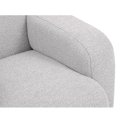 Canapé 3 places en tissu bouclé gris clair