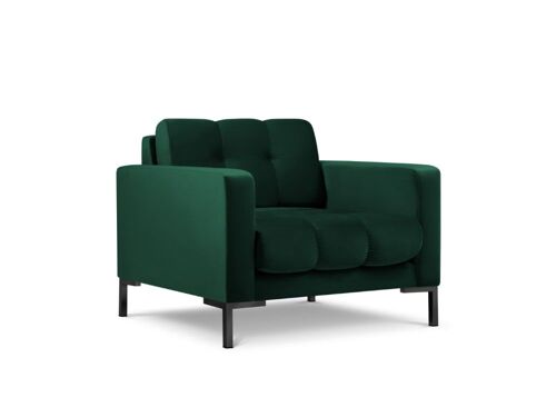 Fauteuil en tissu velours vert bouteille