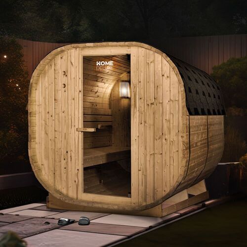 Sauna en plein air bois d'épicéa marron