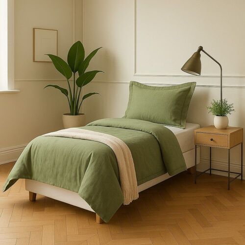 Parure Housse De Couette Coton Verveine 140x200 Cm