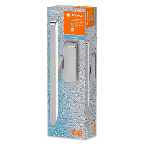 Lampe De Salle De Bain Lumineuse En Aluminium Chromé, 40cm