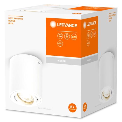 Spot Lumineux En Aluminium Blanc, 9.5cm