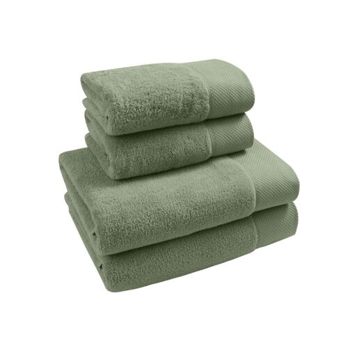 Ensemble De Bain 4 Pièces En Coton Peigné Sauge