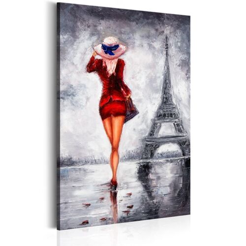 Tableau Imprimé "Lady in Paris" 40 x 60 cm