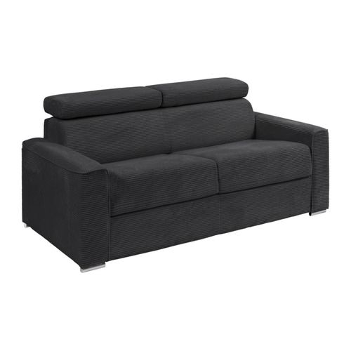Canapé Convertible Velours 4 Places Gris