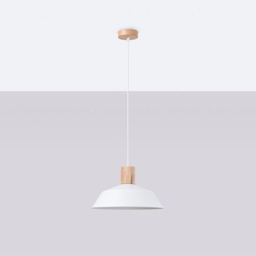 Lampe Suspendue Acier Blanc H 120 Cm