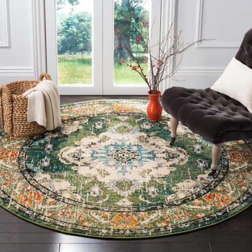 Tapis Forest Green / Light Blue 201 X 201 Cm