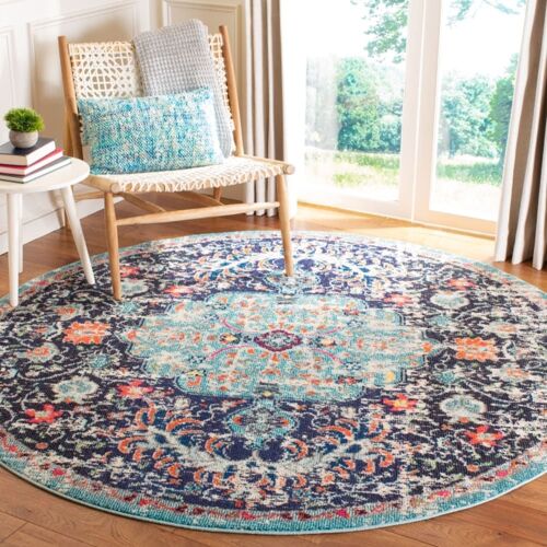 Tapis Black / Teal 122 X 122 Cm
