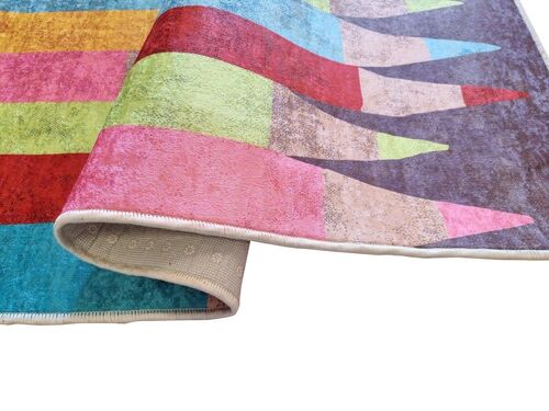 Tapis Polyester Multicolore 80 X 150 Cm