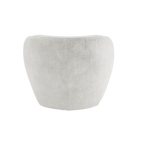 Fauteuil Design Tissu Chenille Blanc