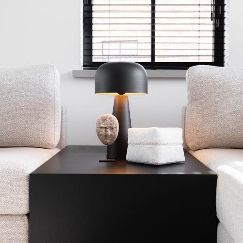 Lampe De Table En Métal, Lampe Champignon, 45cm, Noir