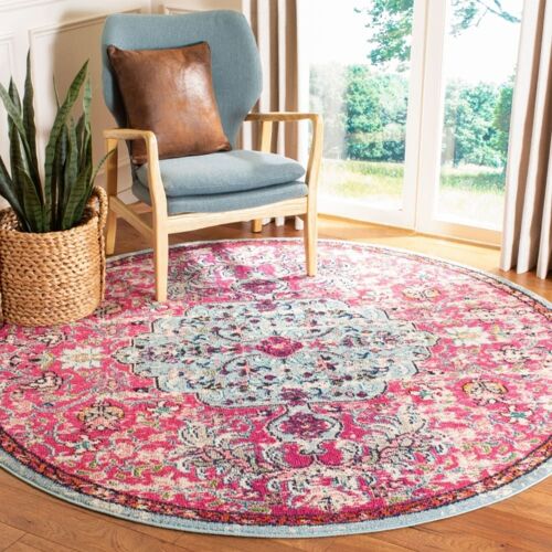 Tapis Fuchsia/Sarcelle 122 X 122 Cm