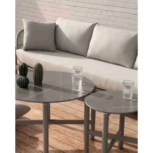 Table Basse De Jardin Ronde Imitation Pierre D50cm