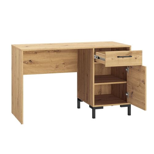 Bureau 1 porte 1 tiroir stratifiés beige