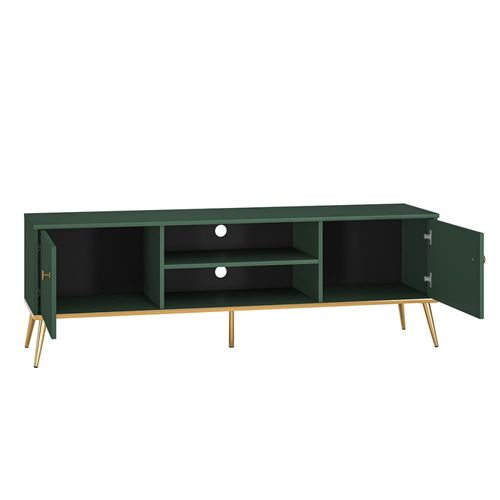 Meuble Tv 2 Portes Stratifiés Vert