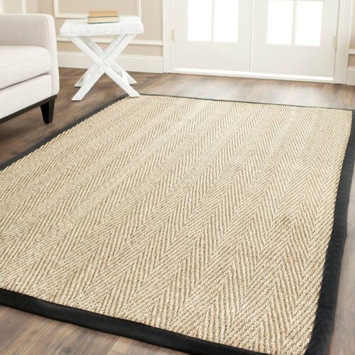 Tapis Herbe De Mer Beige 122 X 183 Cm